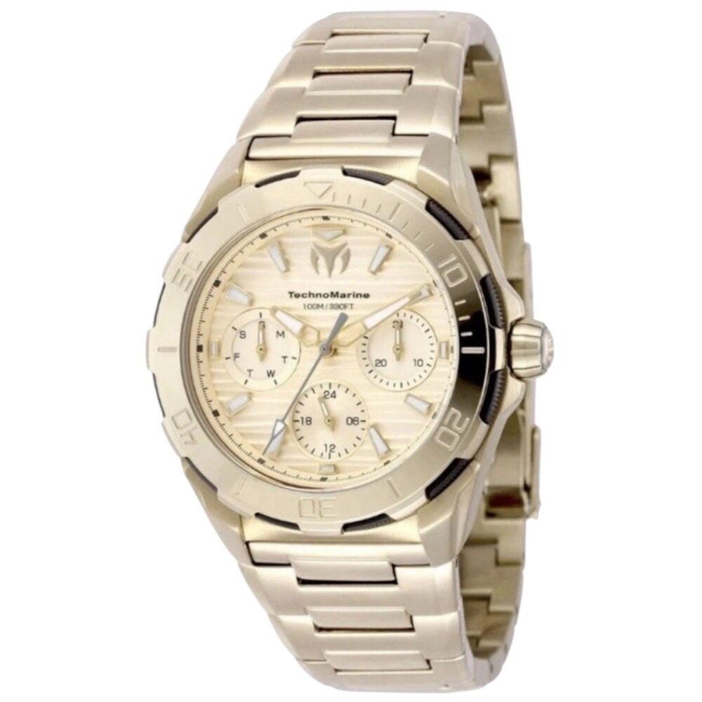 TechnoMarine Seven Seas Women's Watch - 36mm Gold (TM-725049) And Case New